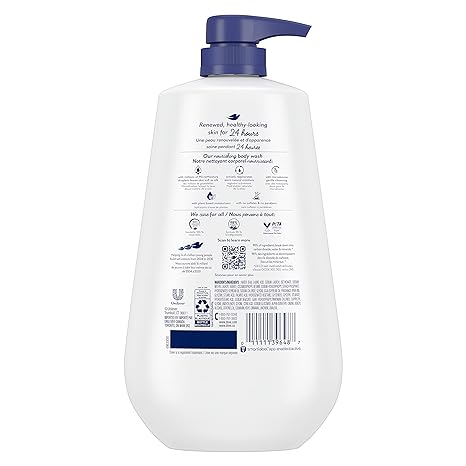 Dove Deep Moisture Body Wash 30.6 Fl Oz Pack of 3 with Pump, Luxurious Hydration for Dry Skin, Cleanser with 24hr Renewing MicroMoisture