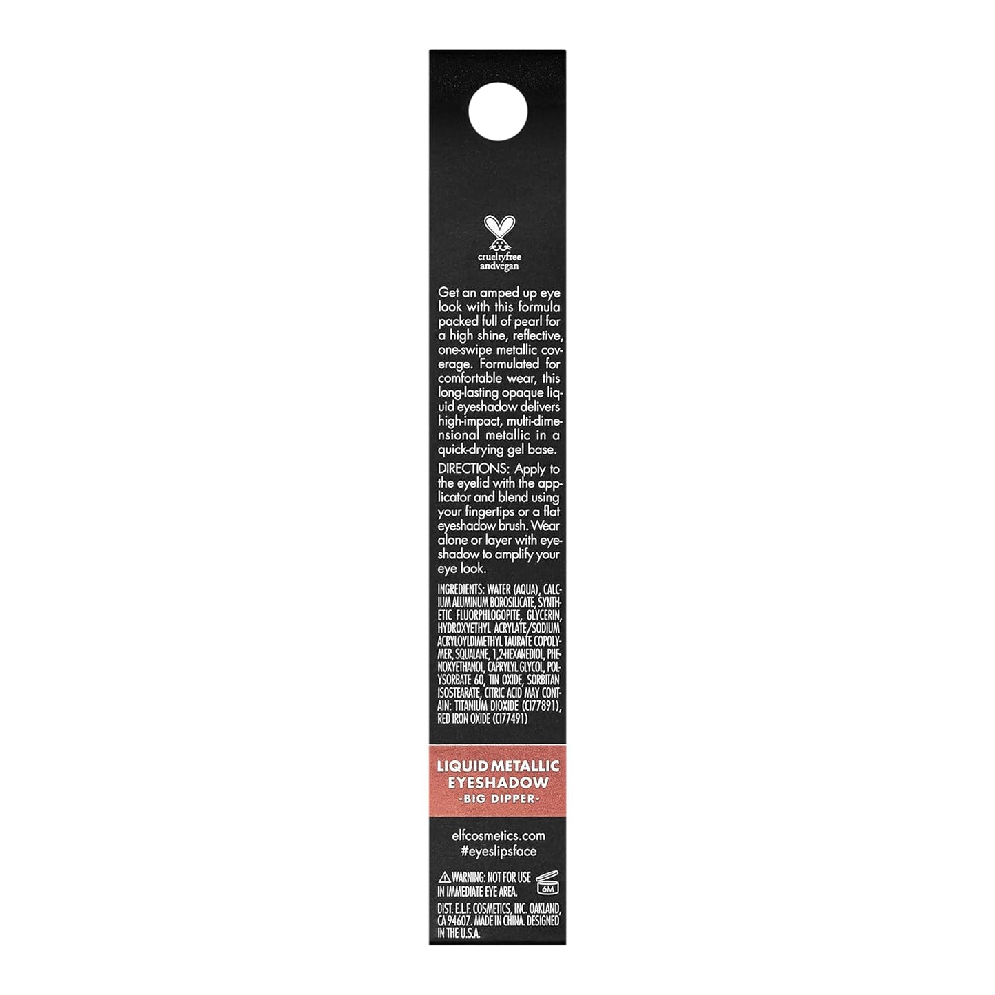 e.l.f. Liquid Metallic Eyeshadow, Gel Formula, High-Impact Multi-Dimensional Finish, One-Swipe Coverage, Big Dipper, 0.1 Fl Oz (3mL)