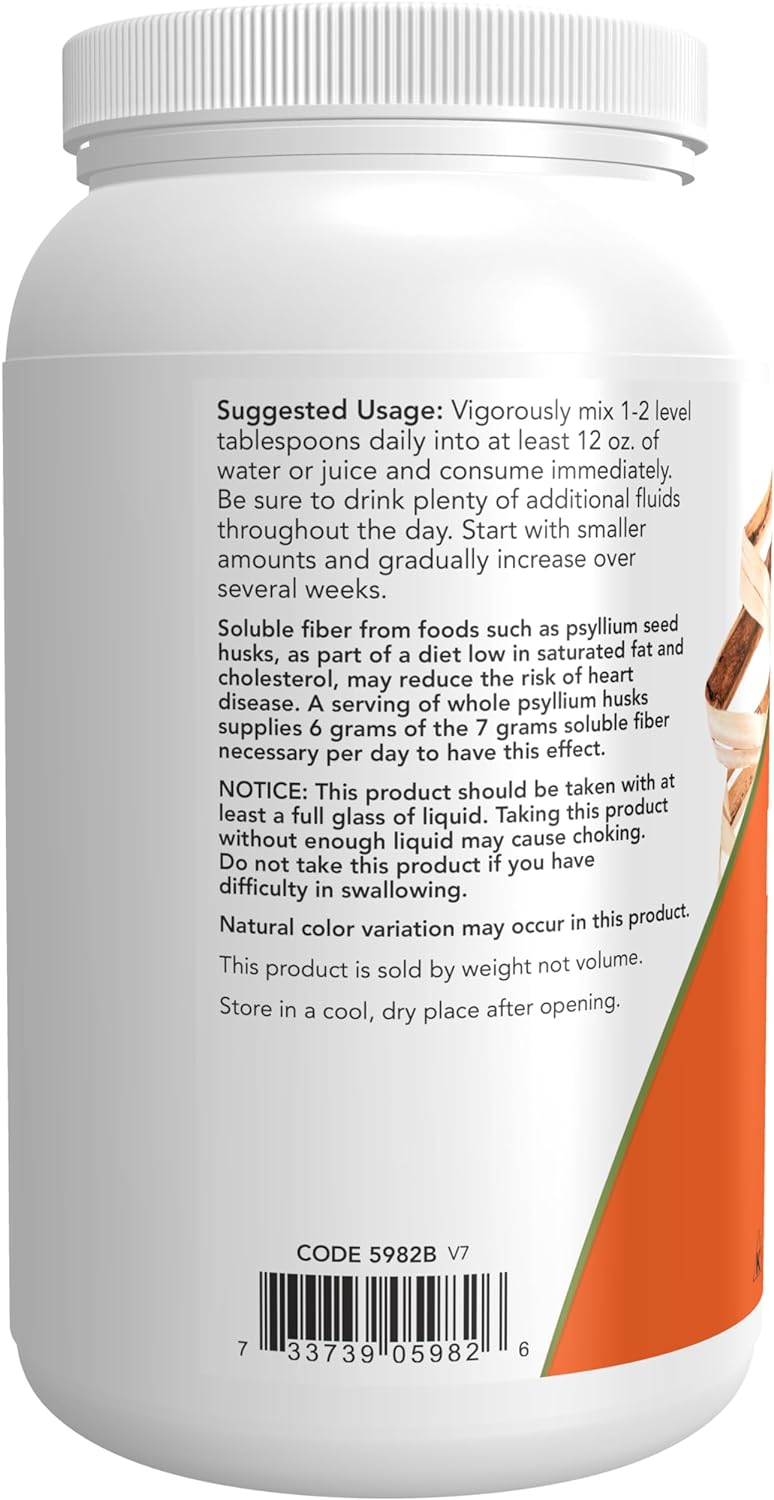 NOW Foods Psyllium Husks, Whole, 24 oz.