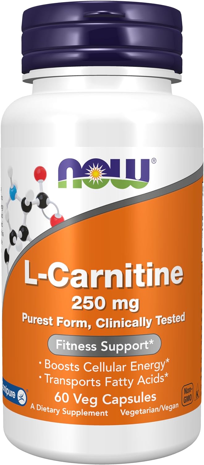 NOW Foods L-Carnitine, 250 mg, 60 Veg Capsules